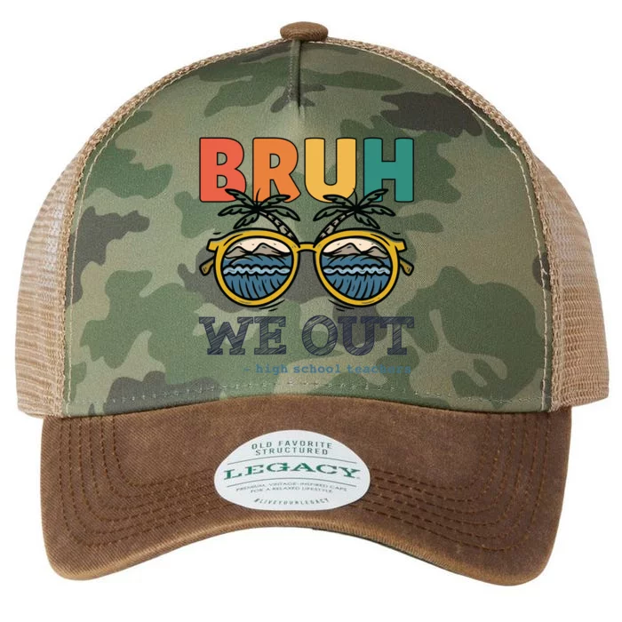 End Of School Year High School Teachers 2024 Bruh We Out Great Gift Legacy Tie Dye Trucker Hat