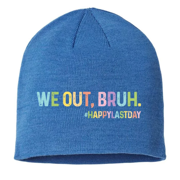 End Of School Year Teachers Hello Summer Bruh We Out Great Gift 8 1/2in Sustainable Knit Beanie