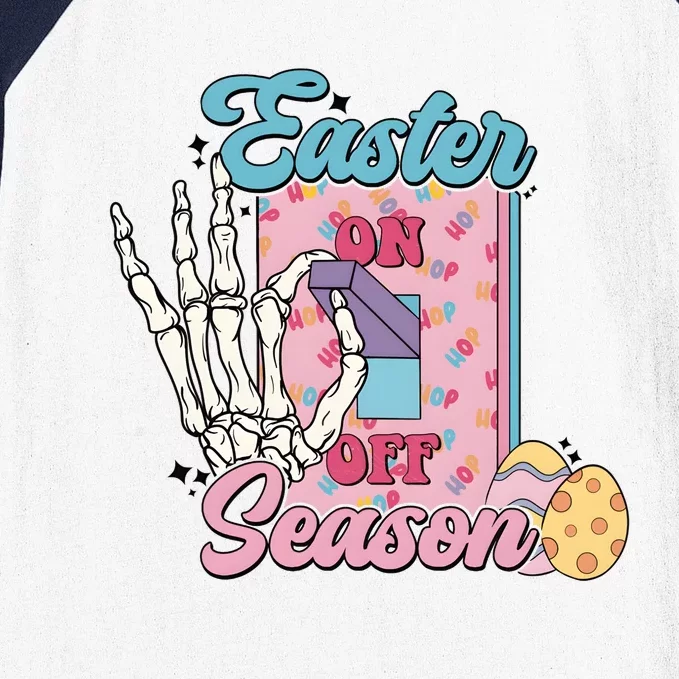 Easter On Season Skeleton Hand Baseball Sleeve Shirt