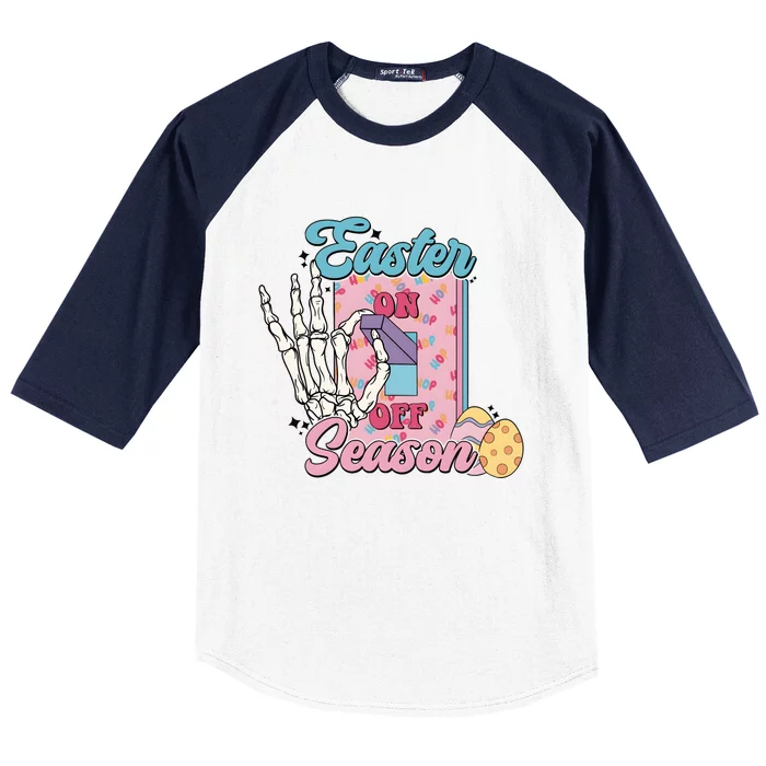 Easter On Season Skeleton Hand Baseball Sleeve Shirt