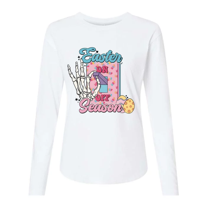 Easter On Season Skeleton Hand Womens Cotton Relaxed Long Sleeve T-Shirt