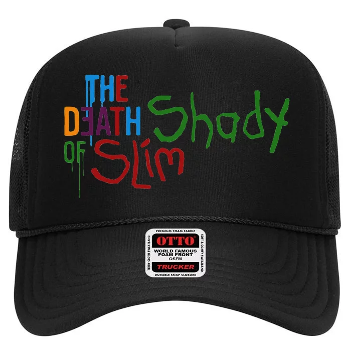 Em Of Slim Retro Colorful Death Shady High Crown Mesh Trucker Hat