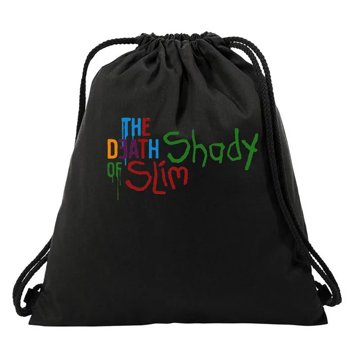 Em Of Slim Retro Colorful Death Shady Drawstring Bag