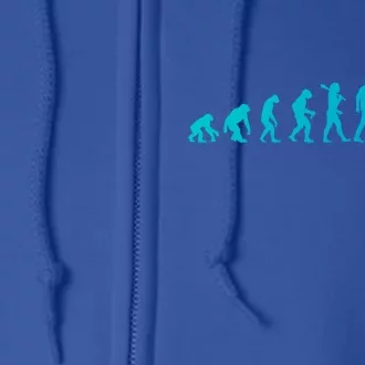 Evolution Of Skiing Cool Gift Full Zip Hoodie