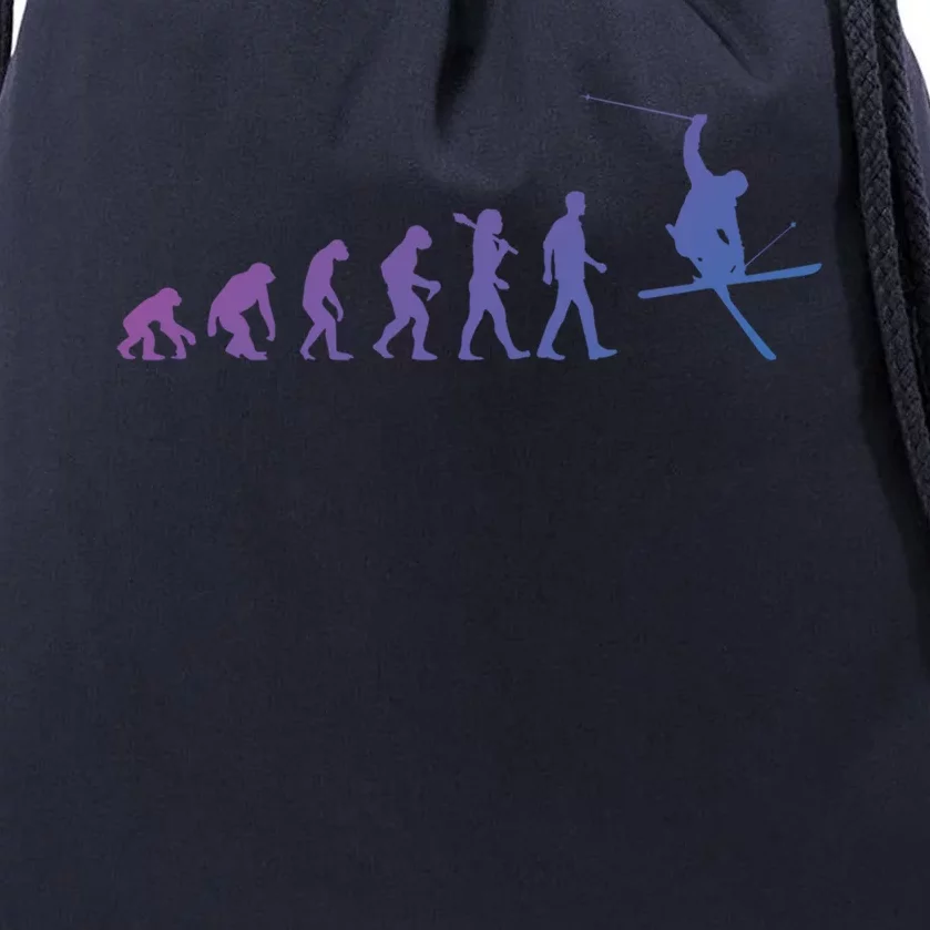 Evolution Of Skiing Cool Gift Drawstring Bag