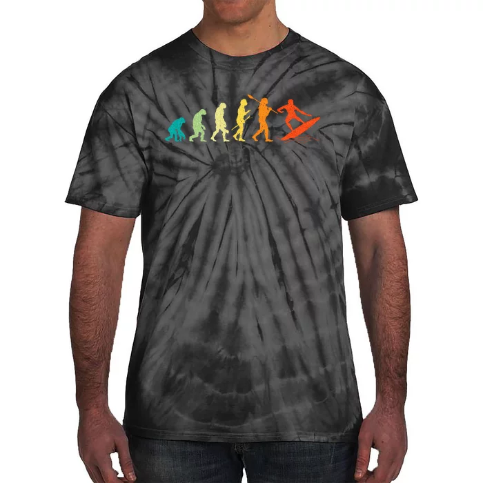 Evolution Of Surfers Surfboard Surfboarder Surfing Tie-Dye T-Shirt