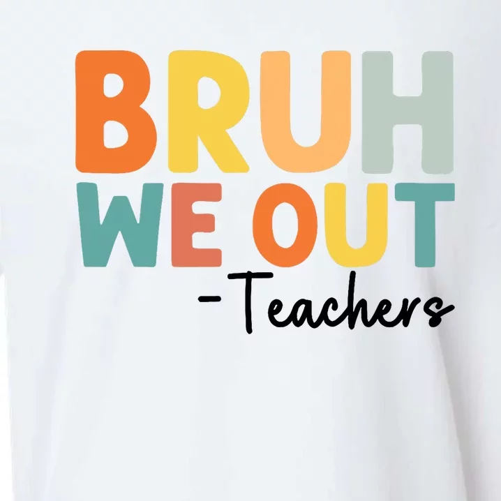 End Of School Year Teacher Summer Bruh We Out Teachers Sueded Cloud Jersey T-Shirt