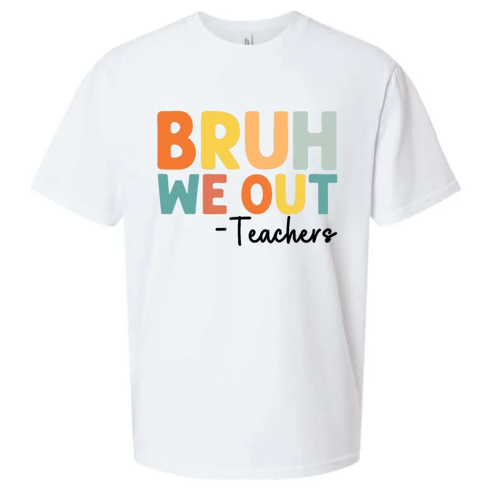 End Of School Year Teacher Summer Bruh We Out Teachers Sueded Cloud Jersey T-Shirt