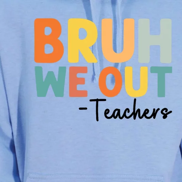 End Of School Year Teacher Summer Bruh We Out Teachers Unisex Surf Hoodie