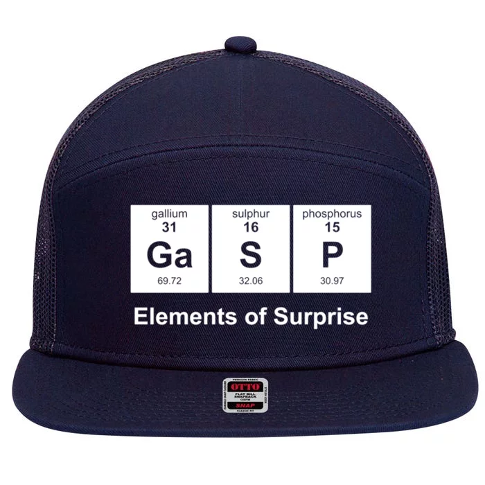 Elements Of Surprise Periodic Table 7 Panel Mesh Trucker Snapback Hat