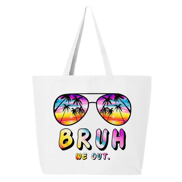 End Of School Rainbow Sunglasses Beach Bruh We Out Teachers 25L Jumbo Tote