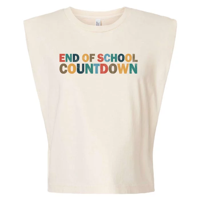 End Of School Countdown Summer Vibe Garment-Dyed Women's Muscle Tee