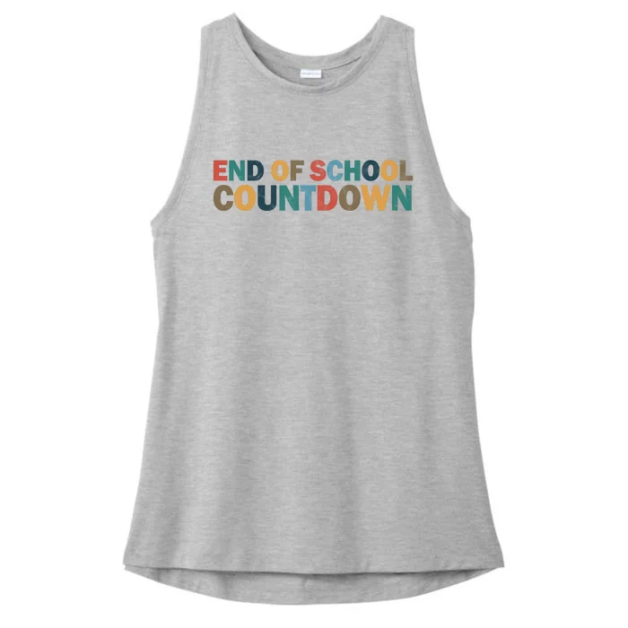 End Of School Countdown Summer Vibe Ladies Tri-Blend Wicking Tank