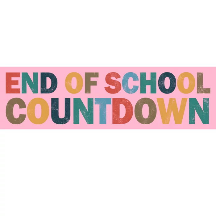 End Of School Countdown Summer Vibe Bumper Sticker