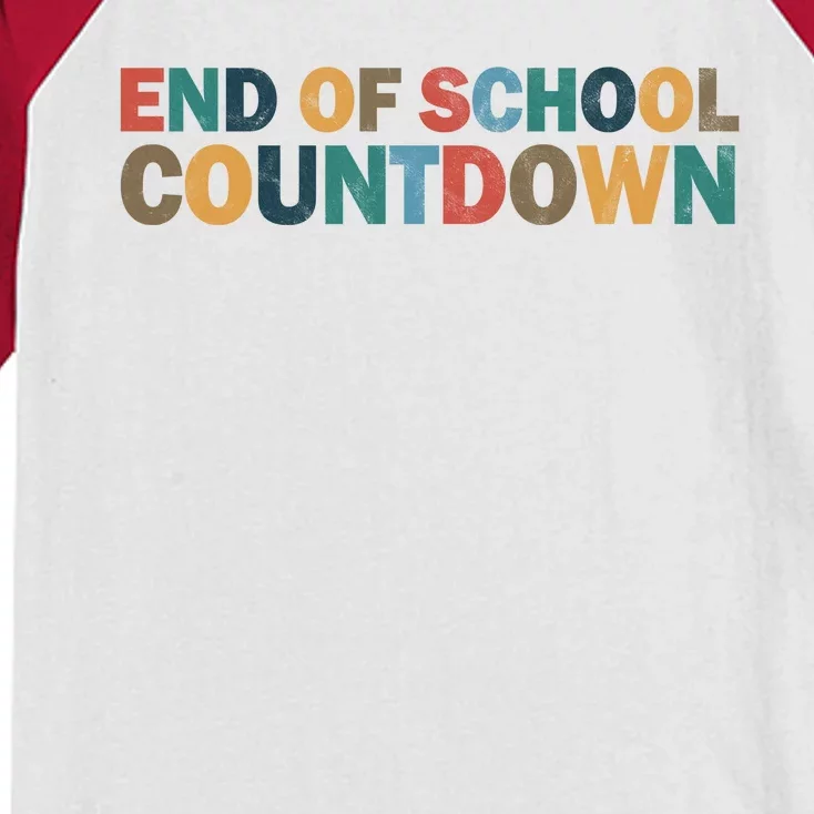 End Of School Countdown Summer Vibe Kids Colorblock Raglan Jersey