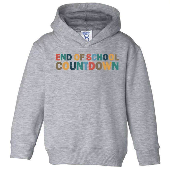 End Of School Countdown Summer Vibe Toddler Hoodie