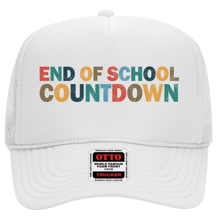 End Of School Countdown Summer Vibe High Crown Mesh Trucker Hat