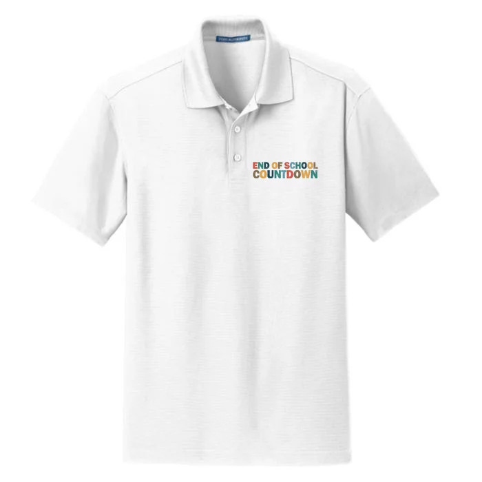 End Of School Countdown Summer Vibe Dry Zone Grid Performance Polo