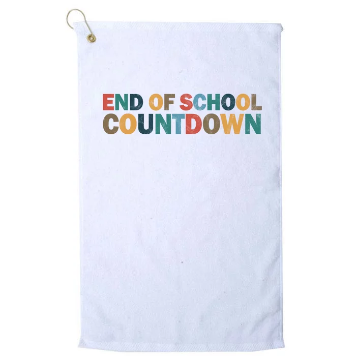 End Of School Countdown Summer Vibe Platinum Collection Golf Towel