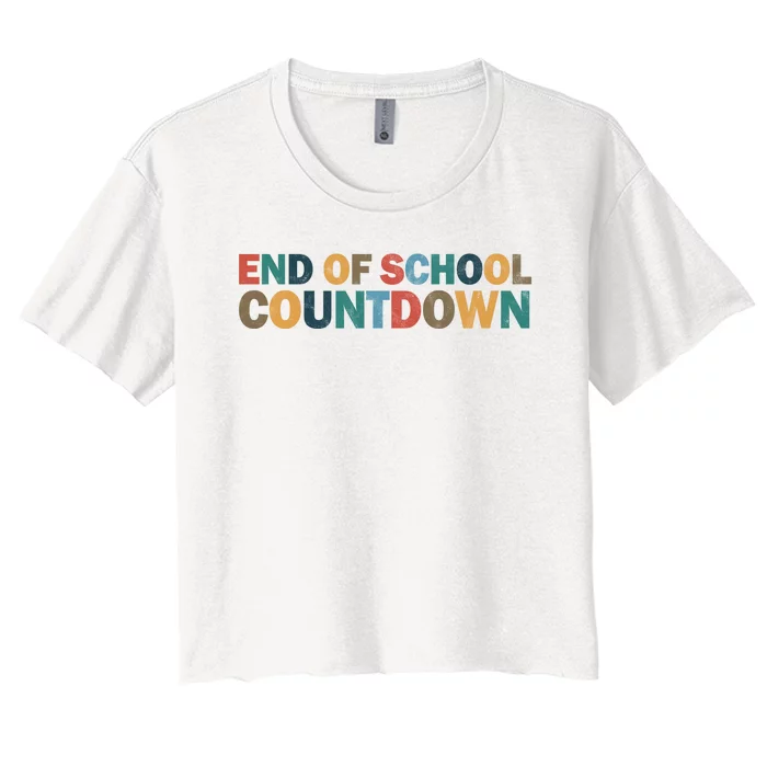 End Of School Countdown Summer Vibe Women's Crop Top Tee