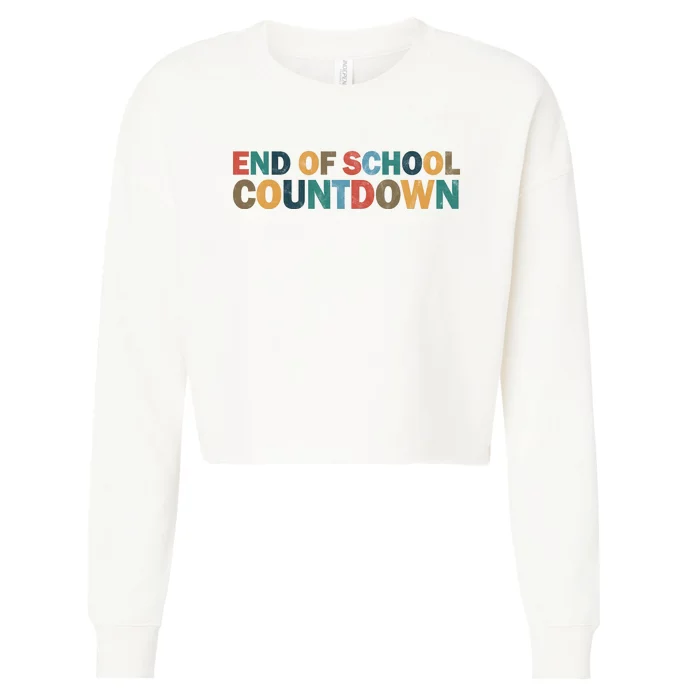 End Of School Countdown Summer Vibe Cropped Pullover Crew