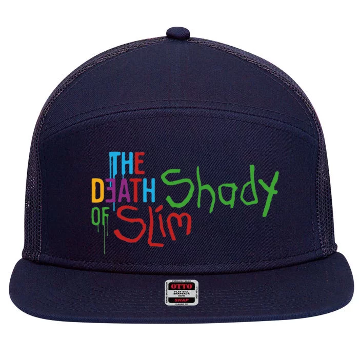 Em Of Slim Retro Colorful Death Shady 7 Panel Mesh Trucker Snapback Hat