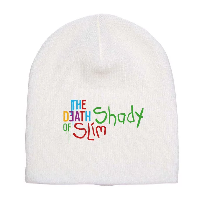 Em Of Slim Retro Colorful Death Shady Short Acrylic Beanie