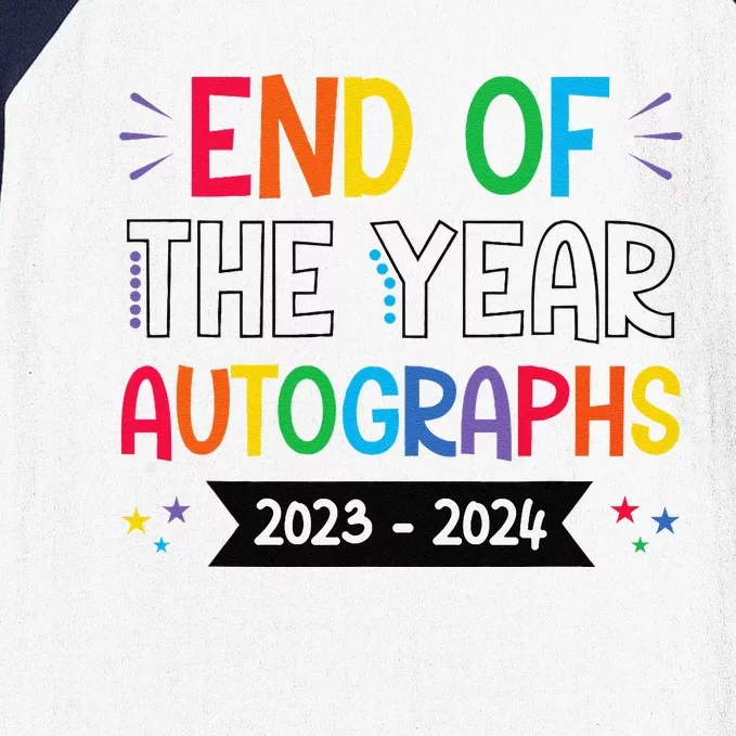 End Of The Year Autographs 20232024 Last Day Of School Baseball Sleeve Shirt