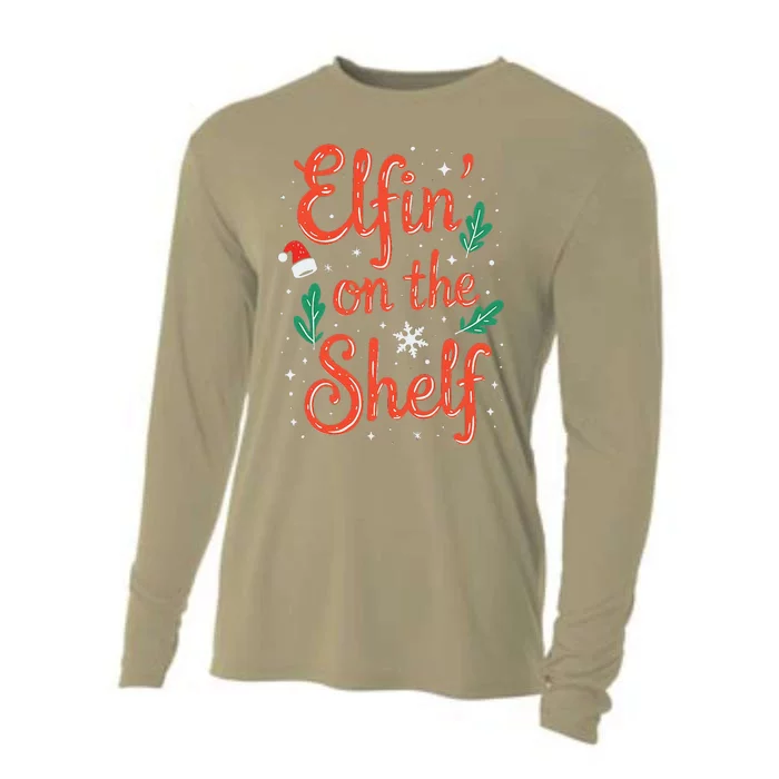 Elfin On The Shelf Funny Christmas Cooling Performance Long Sleeve Crew