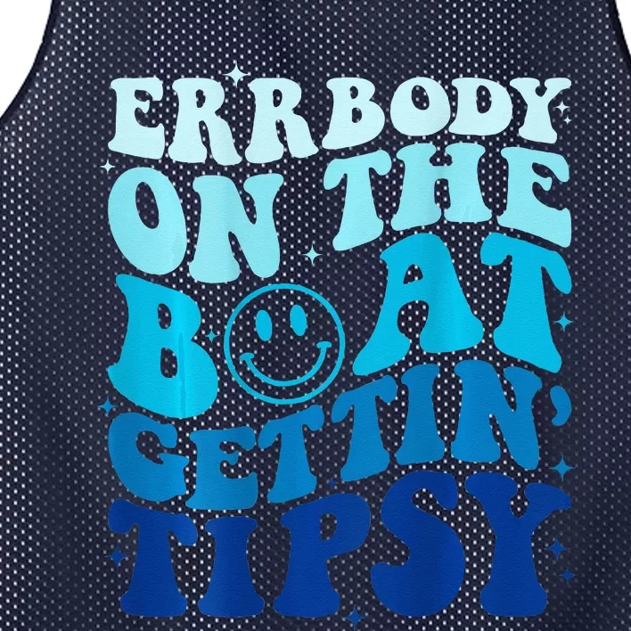 Errbody On The Boat Gettin Tipsy Retro Summer Waving Mesh Reversible Basketball Jersey Tank