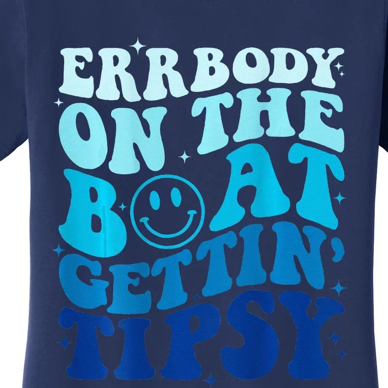 Errbody On The Boat Gettin Tipsy Retro Summer Waving Women's T-Shirt