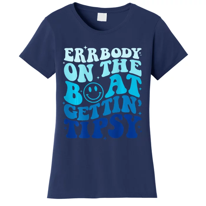 Errbody On The Boat Gettin Tipsy Retro Summer Waving Women's T-Shirt