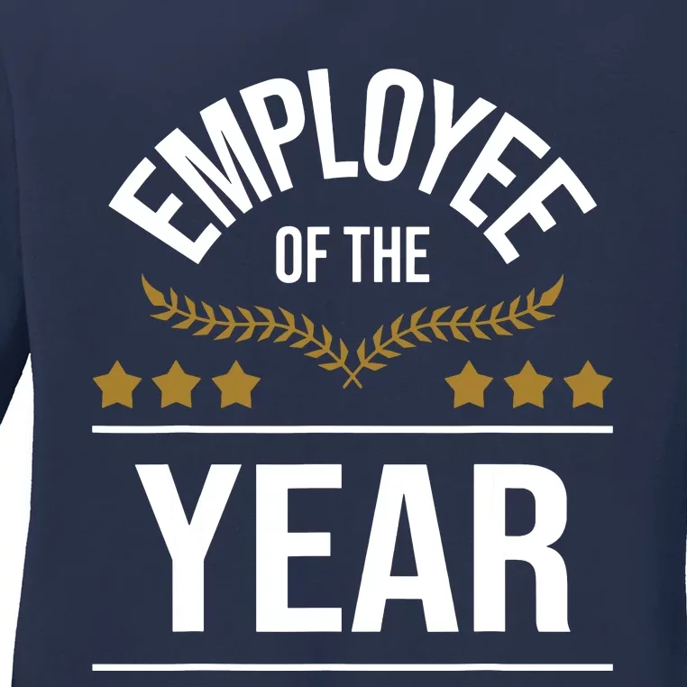 Employee Of The Year Boss Staff Employee Appreciation Ladies Long Sleeve Shirt