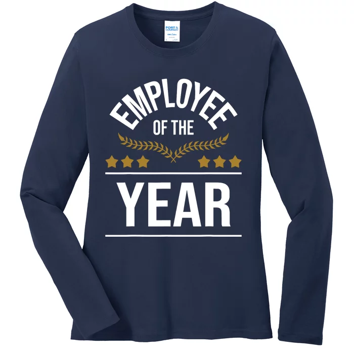 Employee Of The Year Boss Staff Employee Appreciation Ladies Long Sleeve Shirt