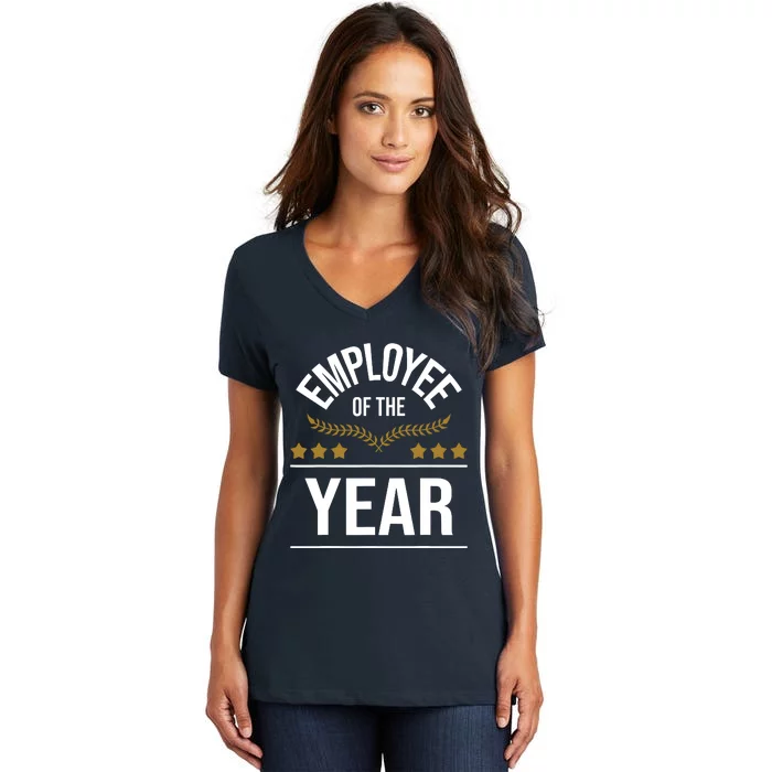 Employee Of The Year Boss Staff Employee Appreciation Women's V-Neck T-Shirt