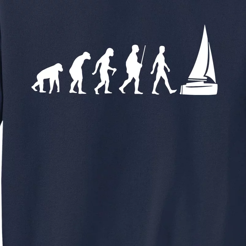 Evolution Of The Sailor Funny Sailing Evolution Tall Sweatshirt