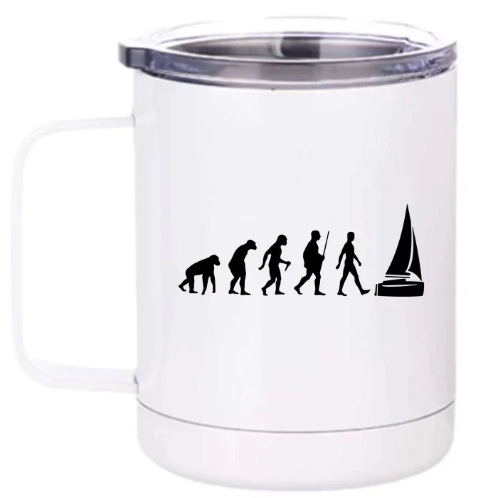 Evolution Of The Sailor Funny Sailing Evolution Front & Back 12oz Stainless Steel Tumbler Cup