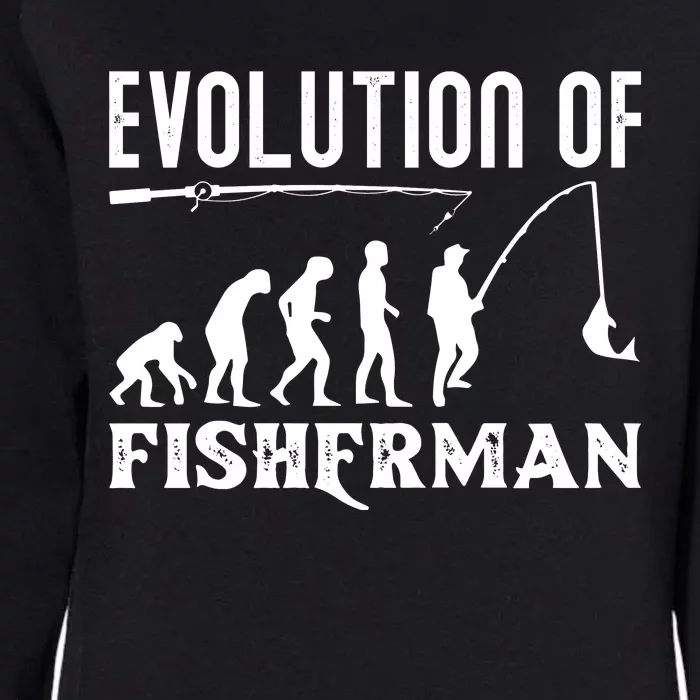 Evolution Of The Fishman Funny Fisherman Womens California Wash Sweatshirt