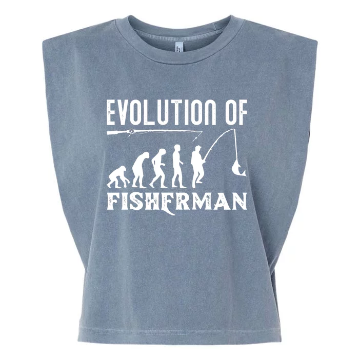 Evolution Of The Fishman Funny Fisherman Garment-Dyed Women's Muscle Tee