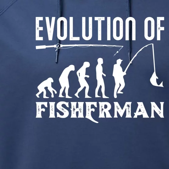 Evolution Of The Fishman Funny Fisherman Performance Fleece Hoodie