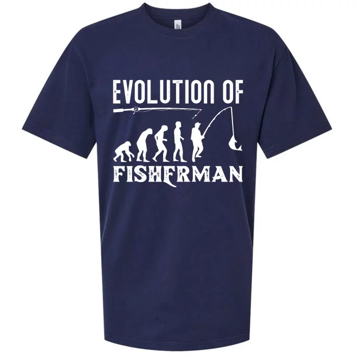 Evolution Of The Fishman Funny Fisherman Sueded Cloud Jersey T-Shirt