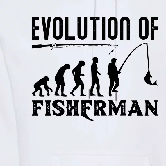 Evolution Of The Fishman Funny Fisherman Premium Hoodie