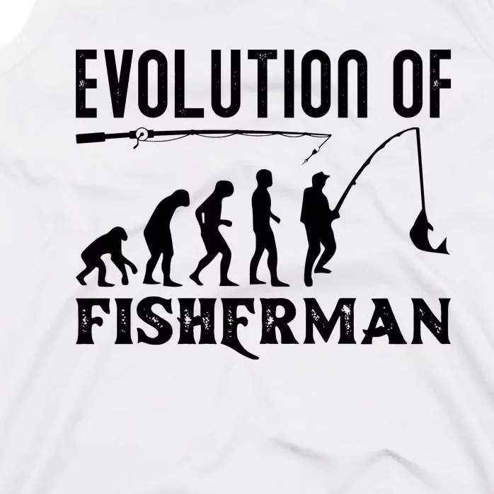 Evolution Of The Fishman Funny Fisherman Tank Top