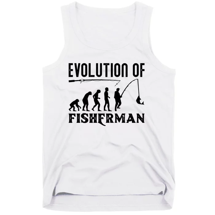 Evolution Of The Fishman Funny Fisherman Tank Top