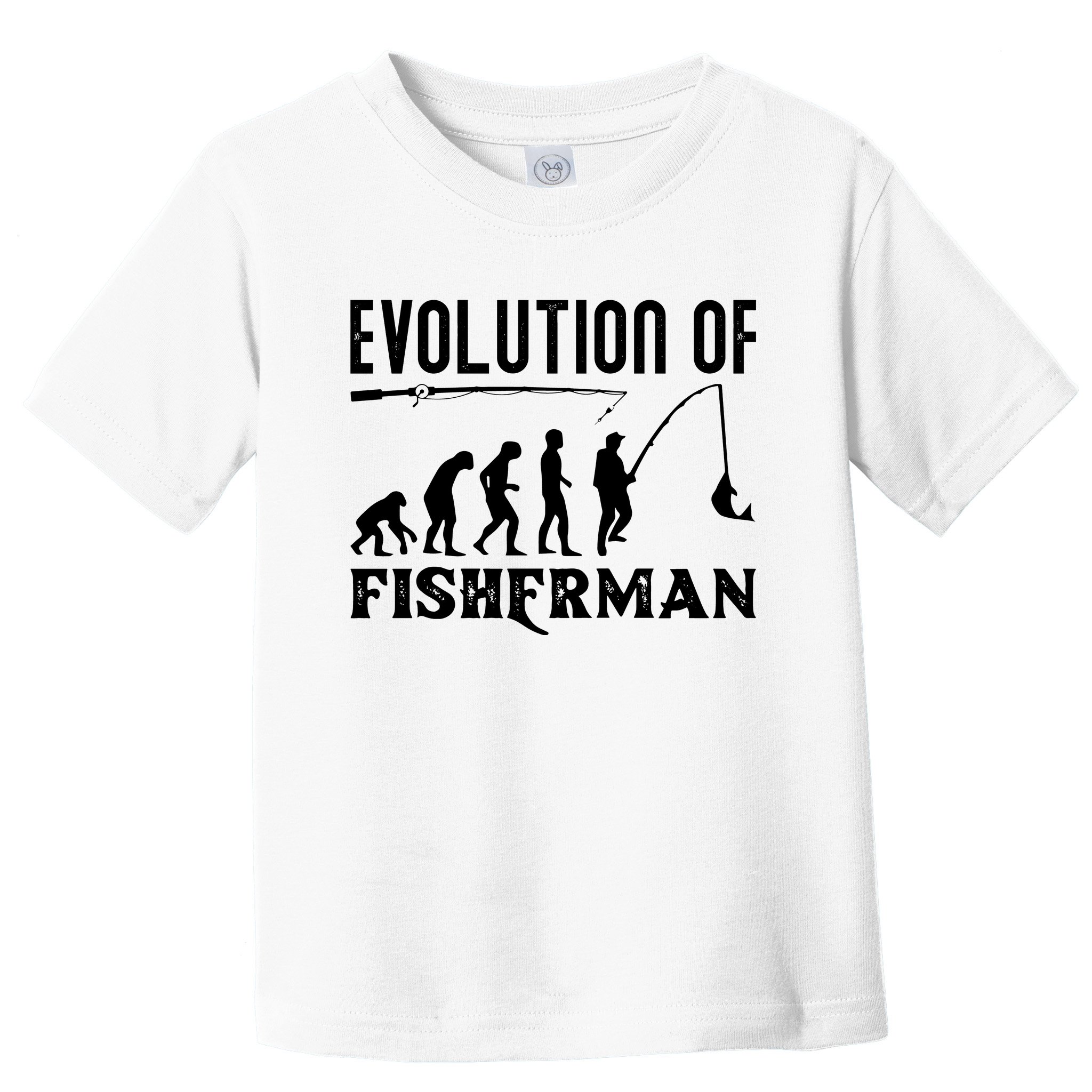 Evolution of The Fishman Funny Fisherman Toddler T-Shirt