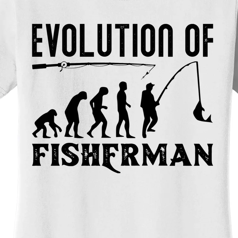 Evolution Of The Fishman Funny Fisherman Women's T-Shirt