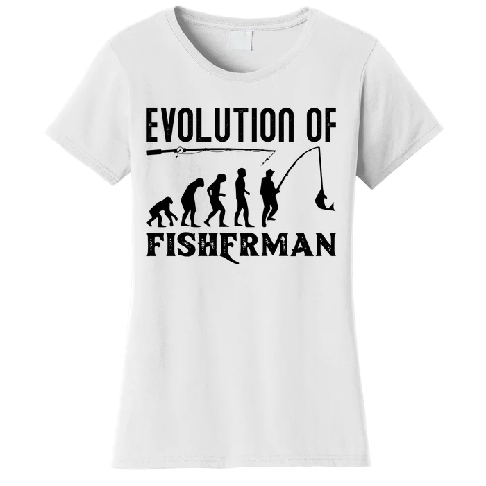 Evolution Of The Fishman Funny Fisherman Women's T-Shirt