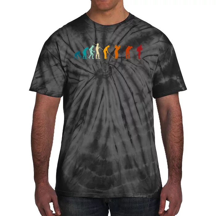 Evolution Of The Golfing Man Tie-Dye T-Shirt