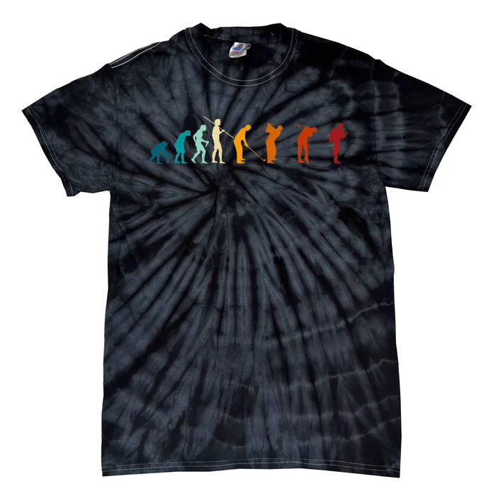 Evolution Of The Golfing Man Tie-Dye T-Shirt