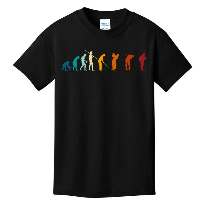 Evolution Of The Golfing Man Kids T-Shirt